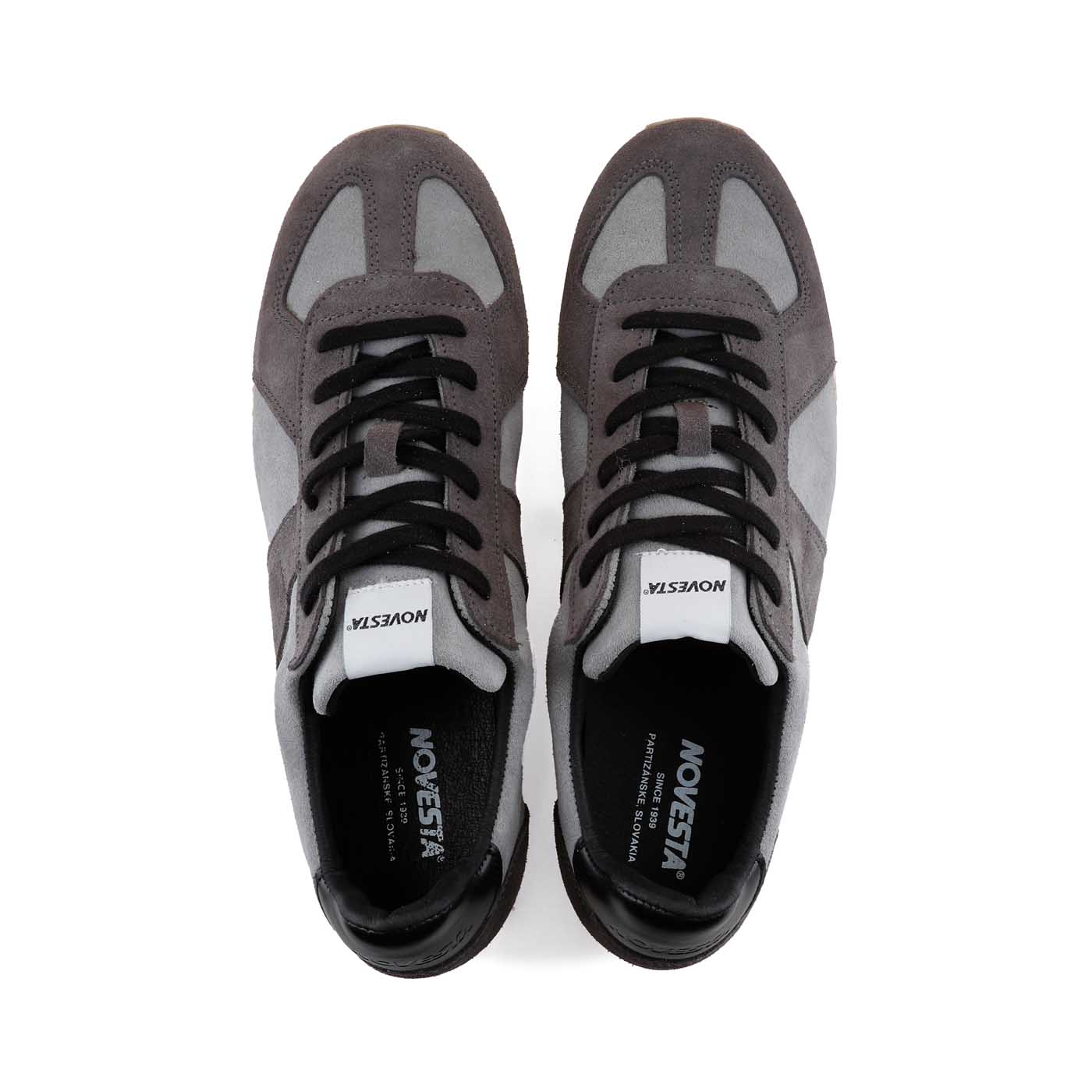 NOVESTA GAT MARATHON CLASSIC LEATHER CHARCOAL(ジャーマントレーナー・マラソン/レザー チャコール)スロバキア製スニーカー 上面
