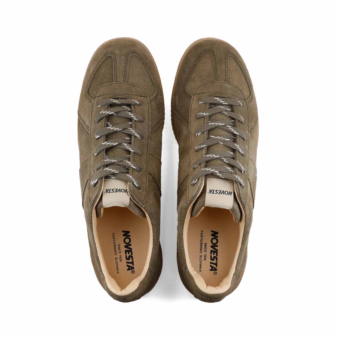 NOVESTA GERMAN TRAINER ALL SUEDE KHAKI(ジャーマントレーナー/カーキ)スロバキア製スニーカー 上面