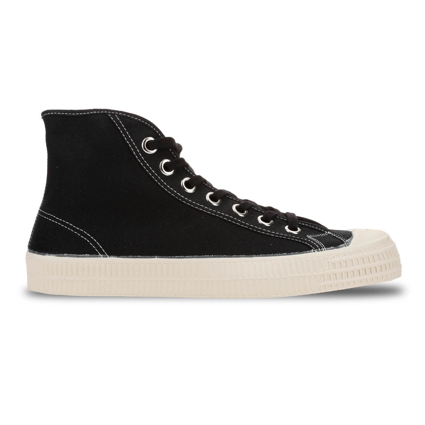 NOVESTA STAR DRIBBLE CONTRAST STITCH BLACK(スタードリブル・コントラスト・ステッチ/ブラック)スロバキア製ハイカットスニーカー 側面