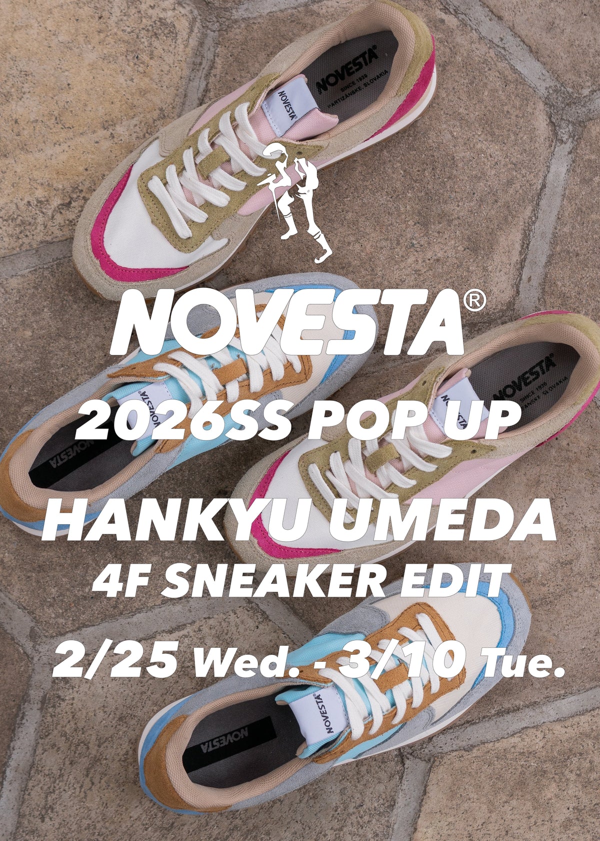 NOVESTA（ノヴェスタ/ノベスタ）公式オンラインストア - HANKYU UMEDA 26SS POPUP "SPRING COLORS OF SLOVAKIA" うめだ阪急 4F スニーカーエディット スロバキア スニーカー 大阪 マラソン