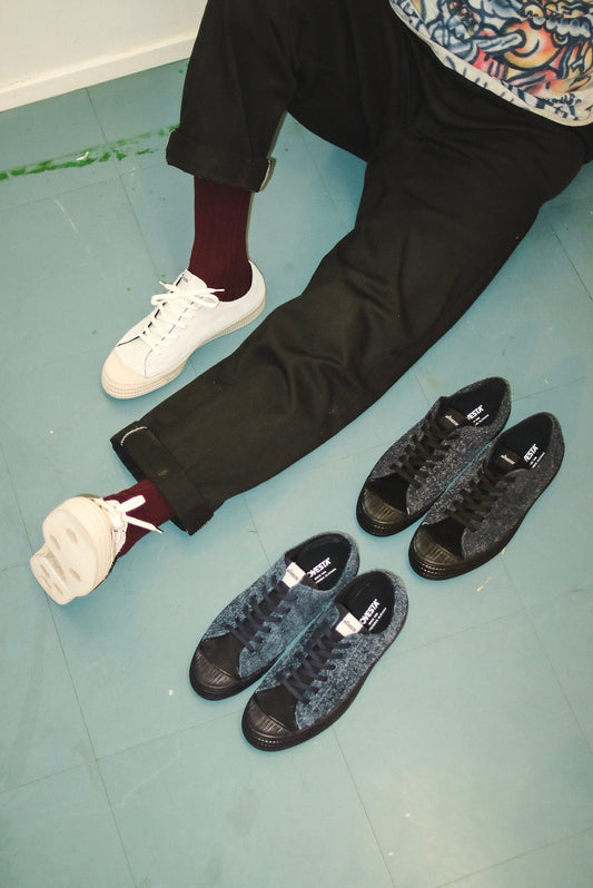 STAR MASTER HAIRY SUEDE WHITEの着用とBLACK・NAVYのバリエーション