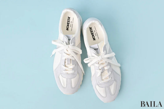 BAILA掲載 NOVESTA GERMAN TRAINER TRAIL WHITE 通勤スニーカー