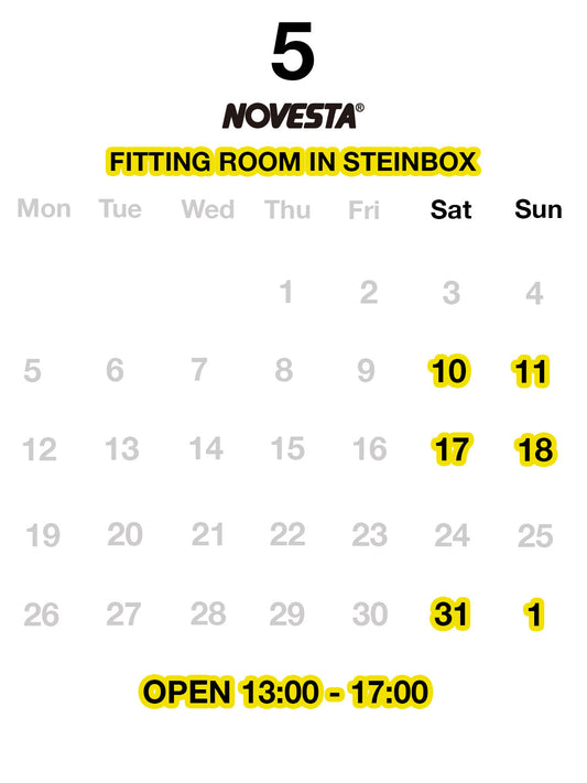 5月のNOVESTA FITTING ROOM営業スケジュール