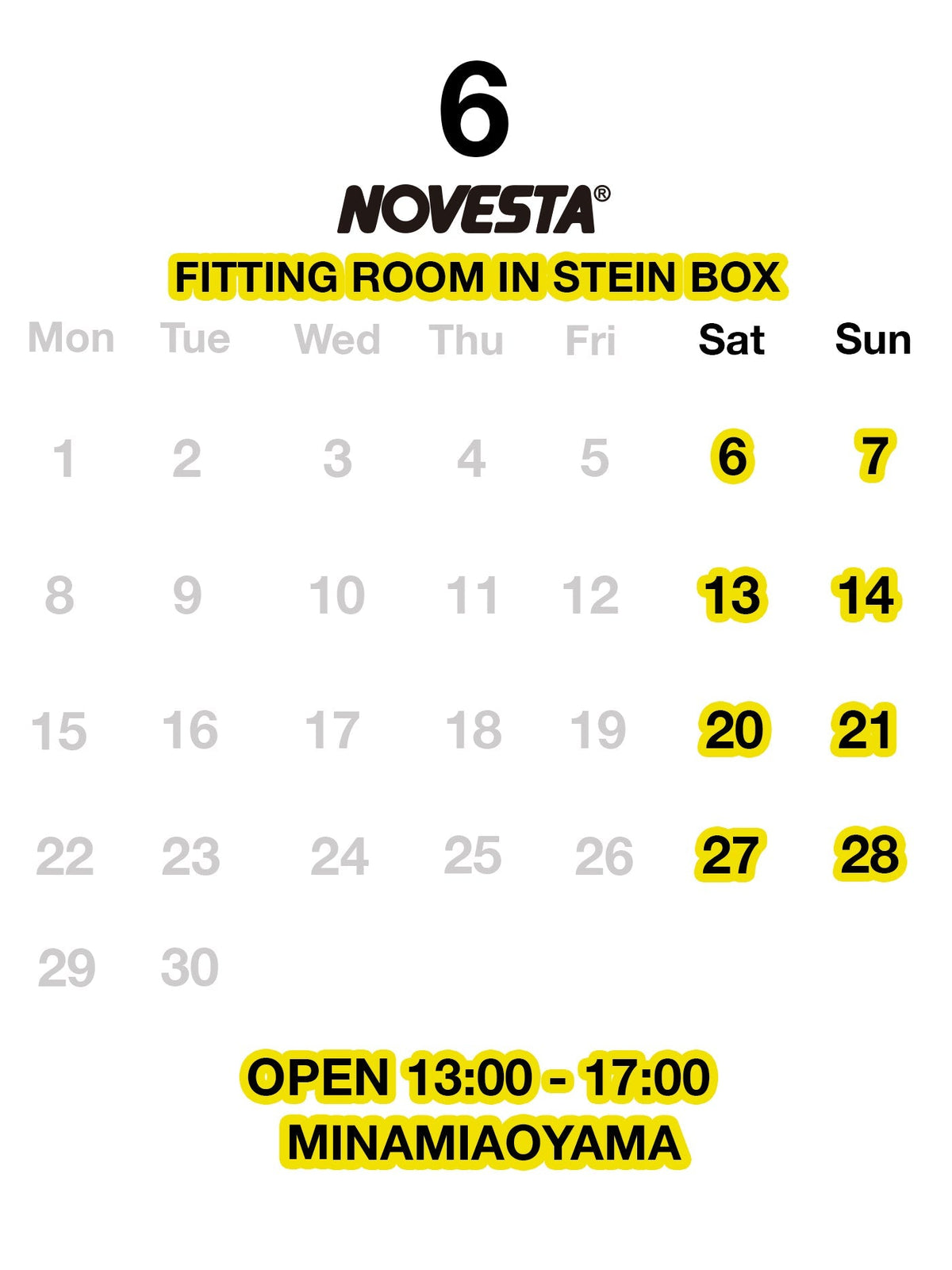 NOVESTA（ノヴェスタ/ノベスタ）公式オンラインストア - 2026年6月のNOVESTA FITTINGROOM（ノヴェスタ・フィッティングルーム）営業日 スロバキア スニーカー マラソン ジャーマントレーナー スターマスター