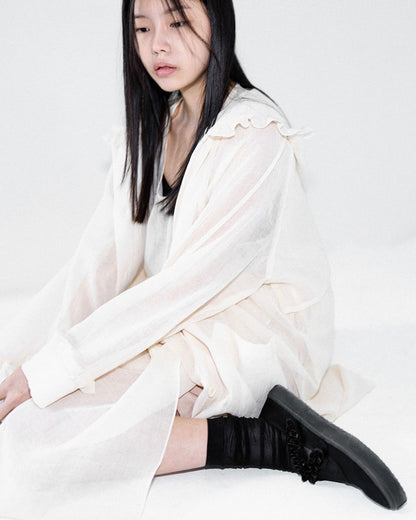 NOVESTA（ノヴェスタ/ノベスタ）EUNOIA BOW FRILL CANVAS MARY JANE ユイノア