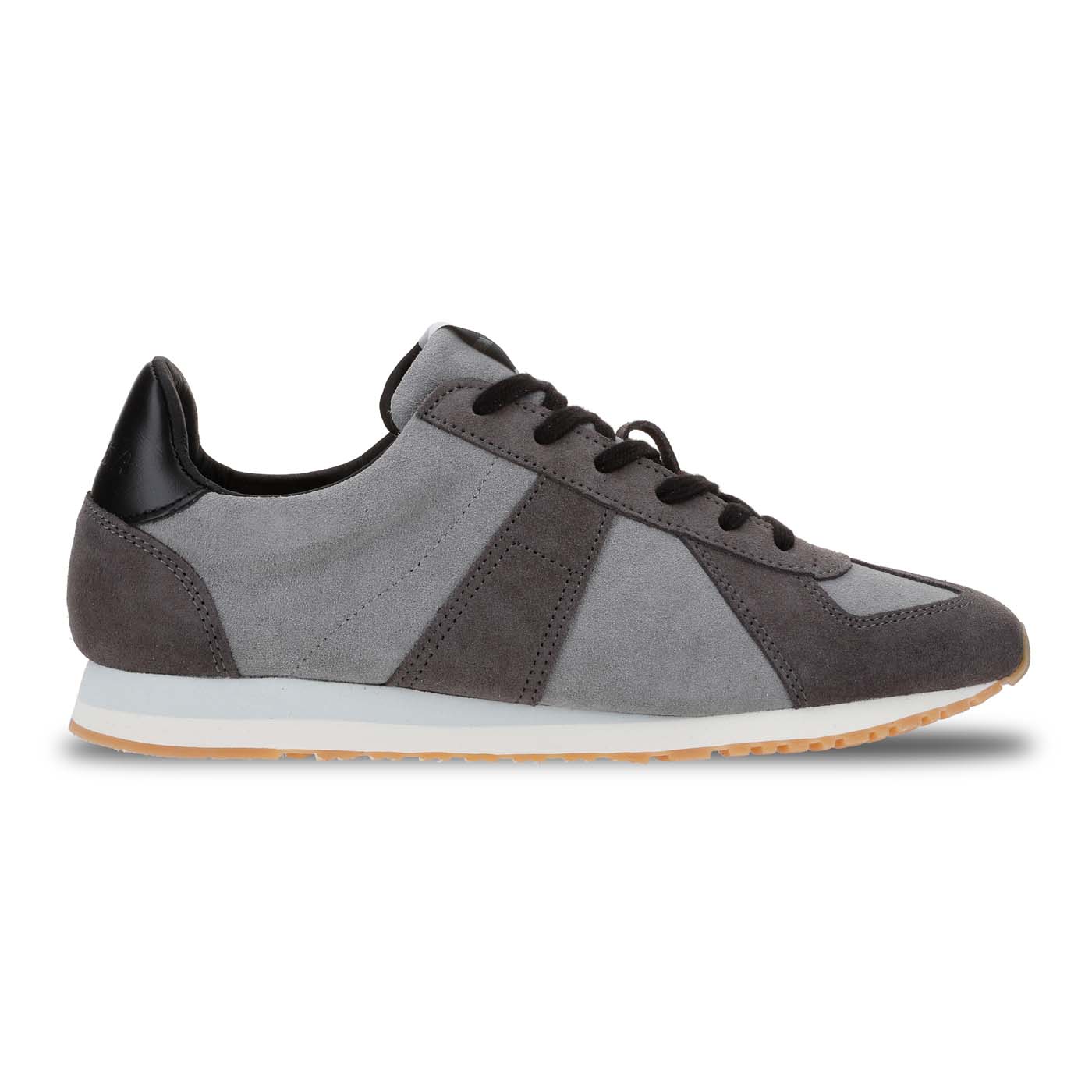 NOVESTA GAT MARATHON CLASSIC LEATHER CHARCOAL（ジャーマントレーナー・マラソン／レザー チャコール）スロバキア製スニーカー 側面