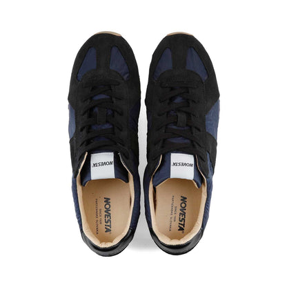 NOVESTA GAT MARATHON CLASSIC WRINKLE NAVY/BLACK（ジャーマントレーナー・マラソン／リンクル ネイビー／ブラック）スロバキア製スニーカー 上面