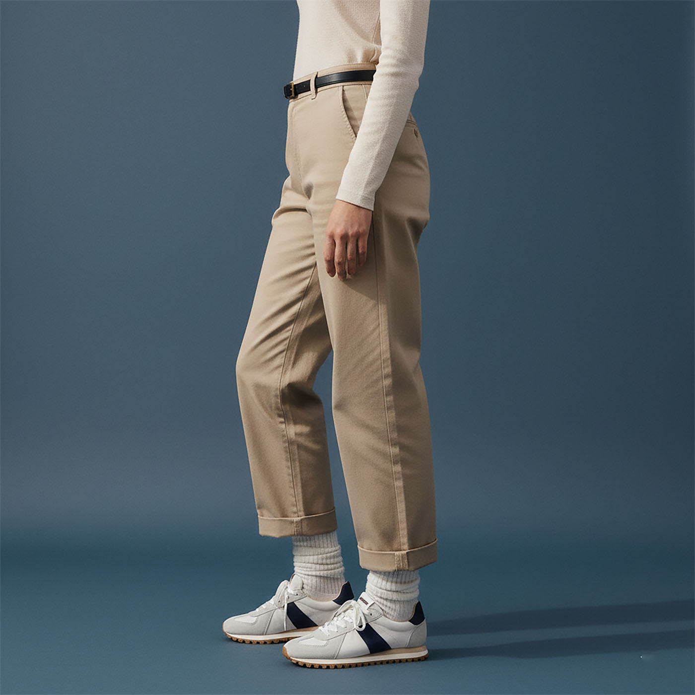 GERMAN TRAINER TRAIL WHITE/NAVY