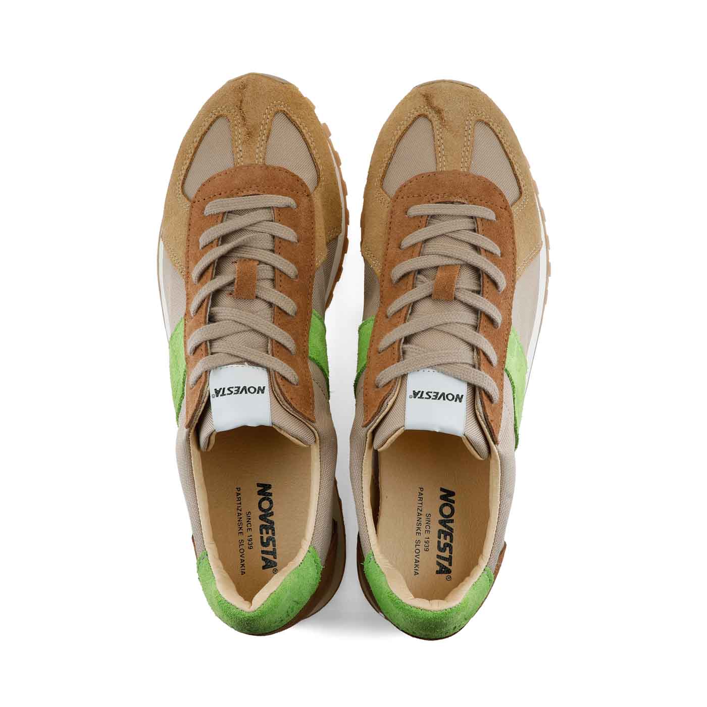NOVESTA GERMAN TRAINER TRAIL WOOD/GREEN（ジャーマントレーナー・トレイル／ウッド／グリーン）スロバキア製スニーカー 上面