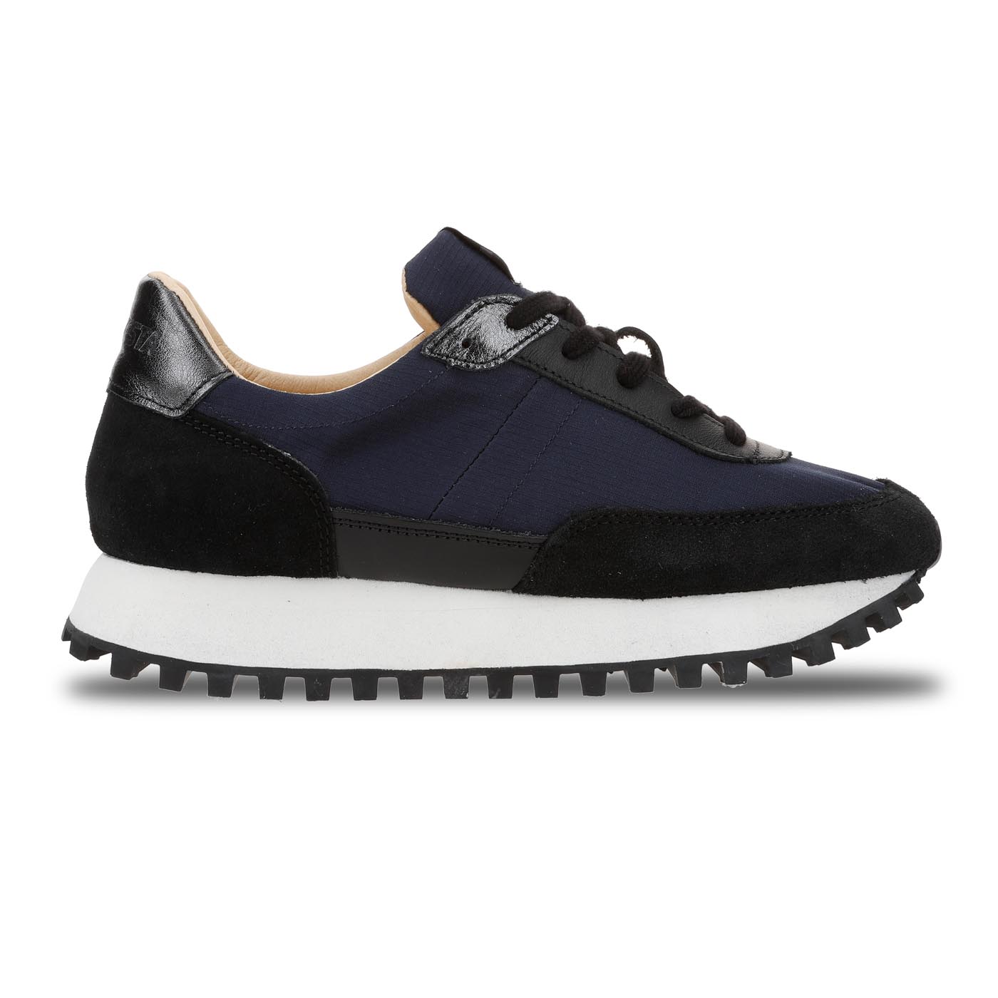 NOVESTA MARATHON RUNNER SUPER TRAIL RIPSTOP METALLIC NAVY/BLACK（マラソンランナー・スーパー・トレイル／メタリック ネイビー／ブラック）スロバキア製スニーカー 側面