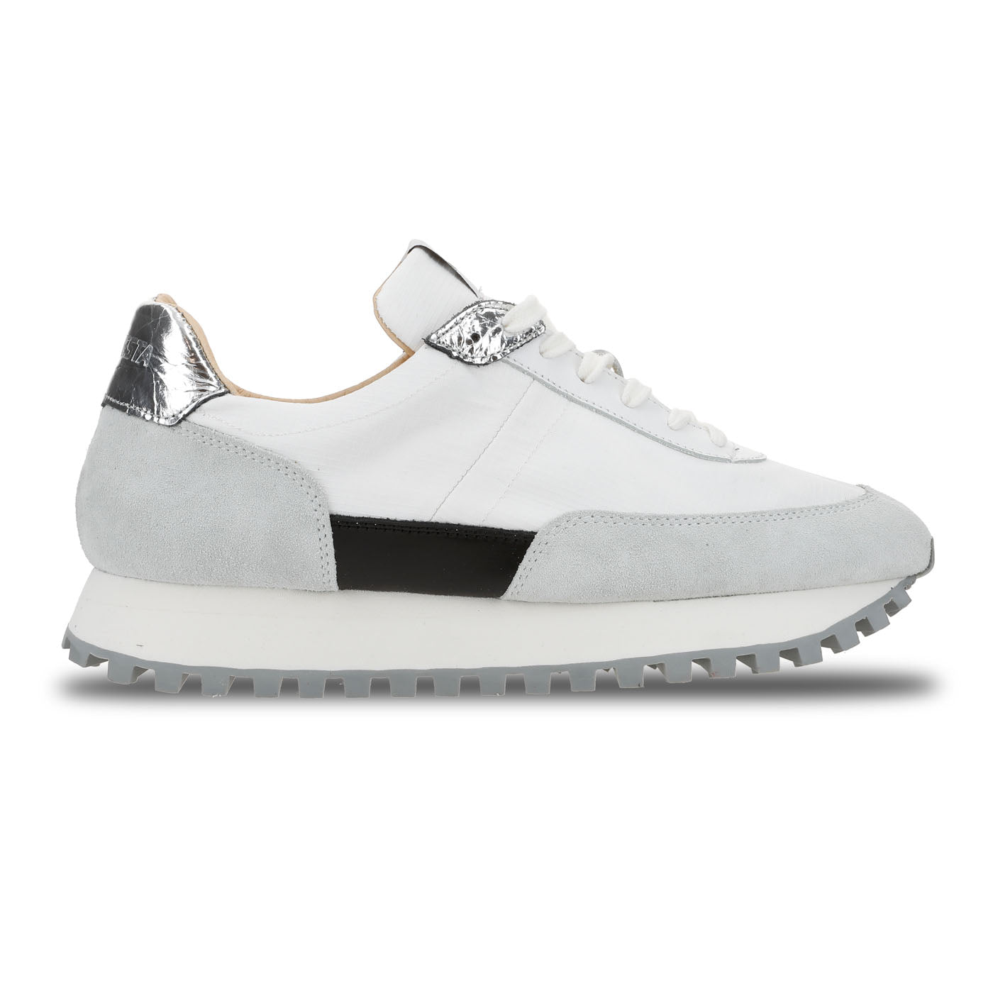 NOVESTA MARATHON RUNNER SUPER TRAIL RIPSTOP METALLIC WHITE（マラソンランナー・スーパー・トレイル／メタリック ホワイト）スロバキア製スニーカー 側面
