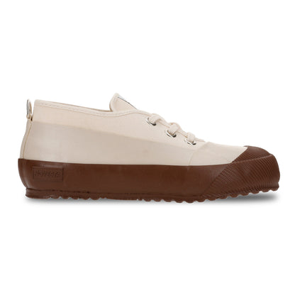 RUBBER SNEAKER LOW ECRU/BROWN