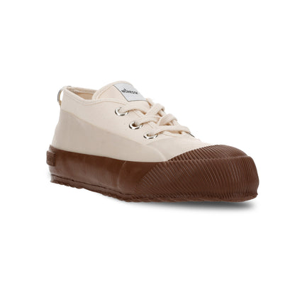 RUBBER SNEAKER LOW ECRU/BROWN