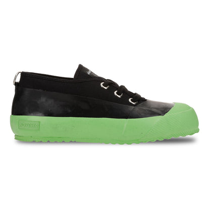 RUBBER SNEAKER LOW BLACK/GREEN