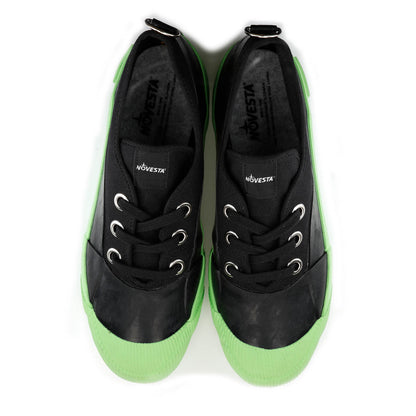 RUBBER SNEAKER LOW BLACK/GREEN