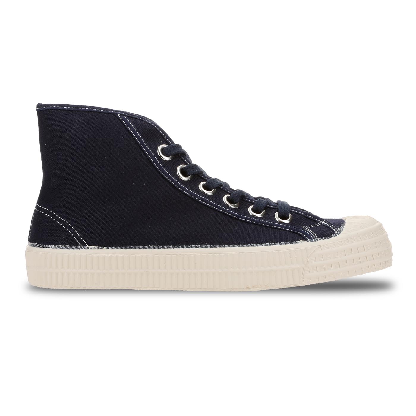 NOVESTA STAR DRIBBLE CONTRAST STITCH NAVY（スタードリブル・コントラスト・ステッチ／ネイビー）スロバキア製ハイカットスニーカー 側面