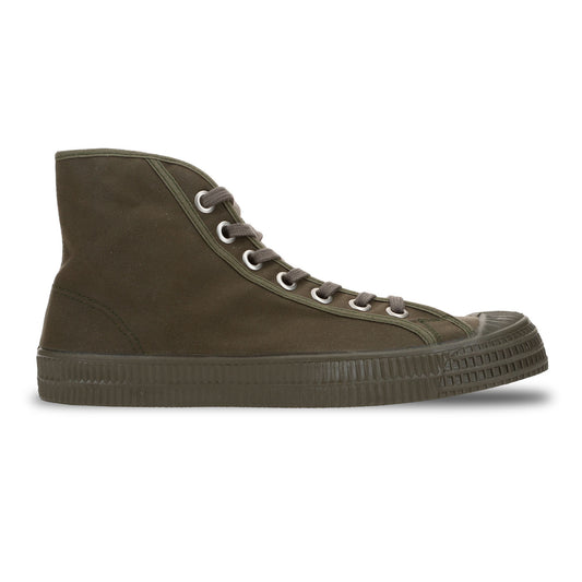 NOVESTA STAR DRIBBLE WAX COTTON MILITARY GREEN（スタードリブル・ワックス・コットン／ミリタリーグリーン）スロバキア製ハイカットスニーカー 側面